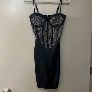 Black mini dress